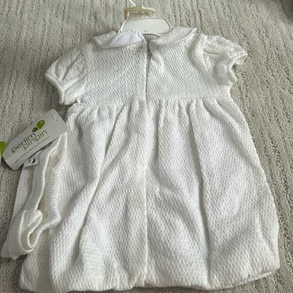 NWT 18 month baptism first birthday outfit 100% cotton rosettes headband bloomer - Picture 6 of 9